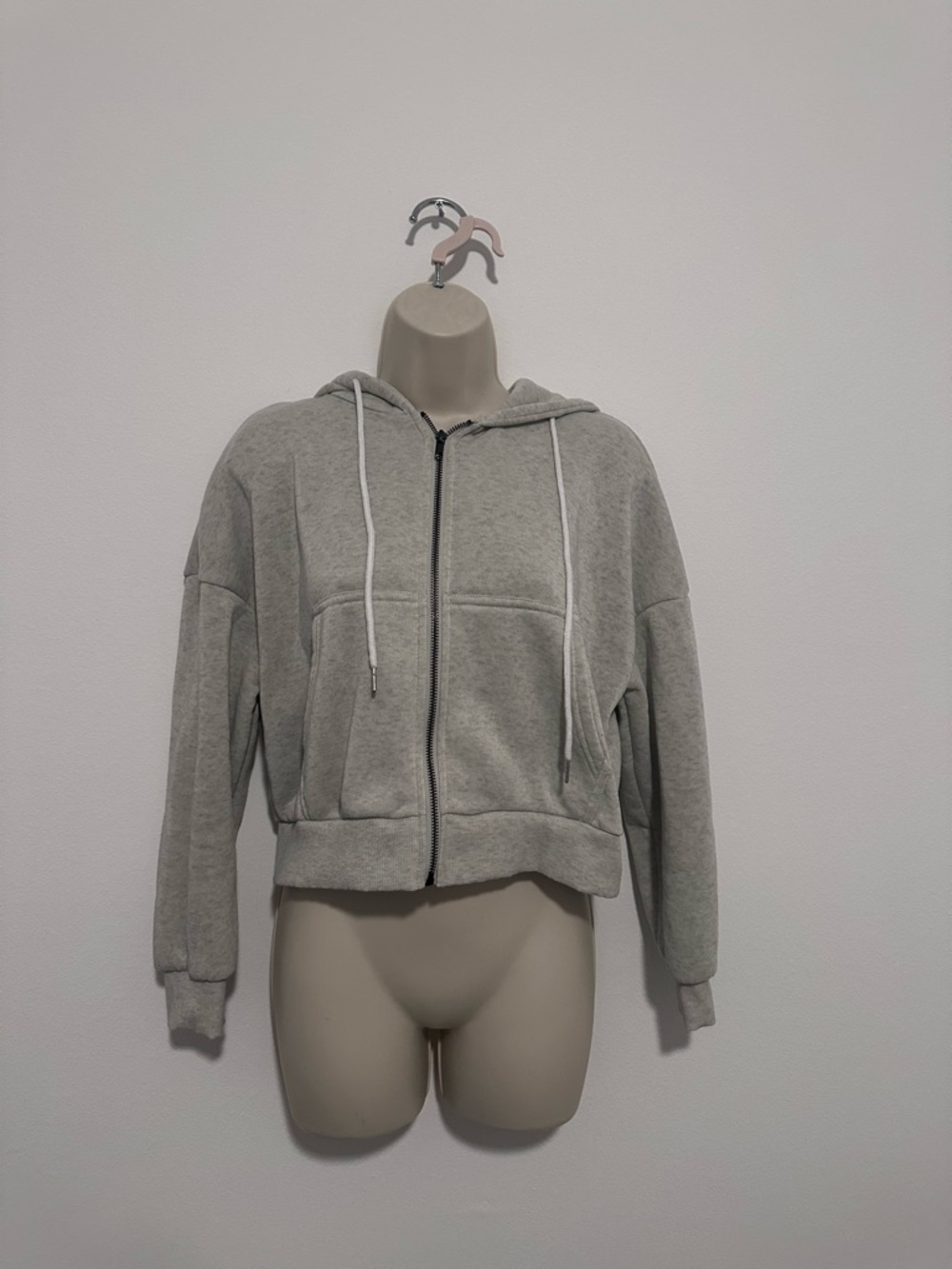 SHEIN Light gray Fleece Pullover